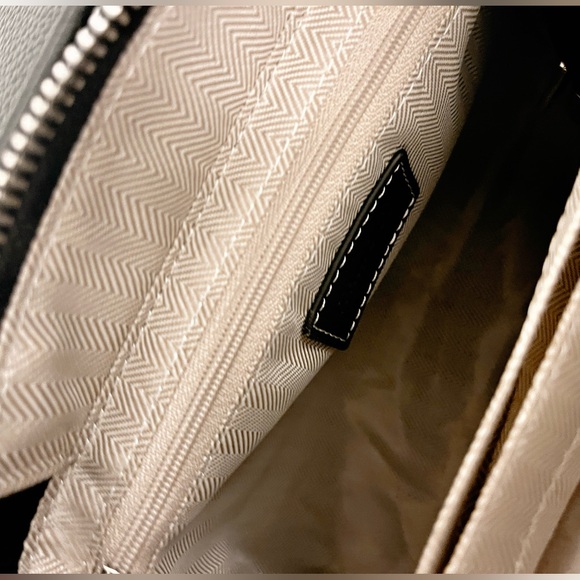 Black Leather Top Handle Crossbody Bag - Picture 5 of 10